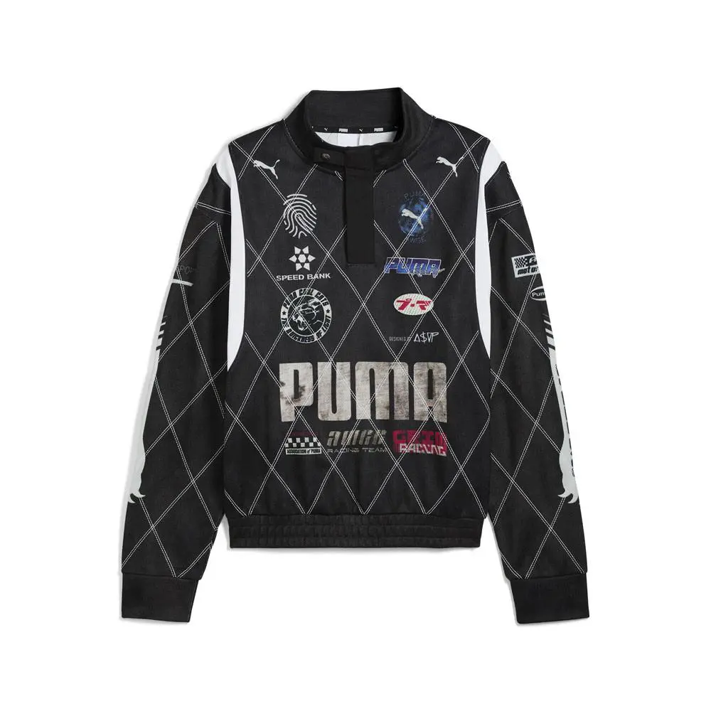Puma X Distressed Crew Neck Sweatshirt Mens Black 63112601