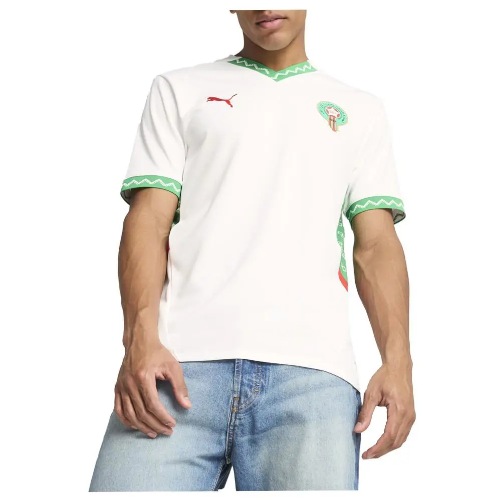 Puma Morocco Away V Neck Short Sleeve Jersey Mens White 77770602