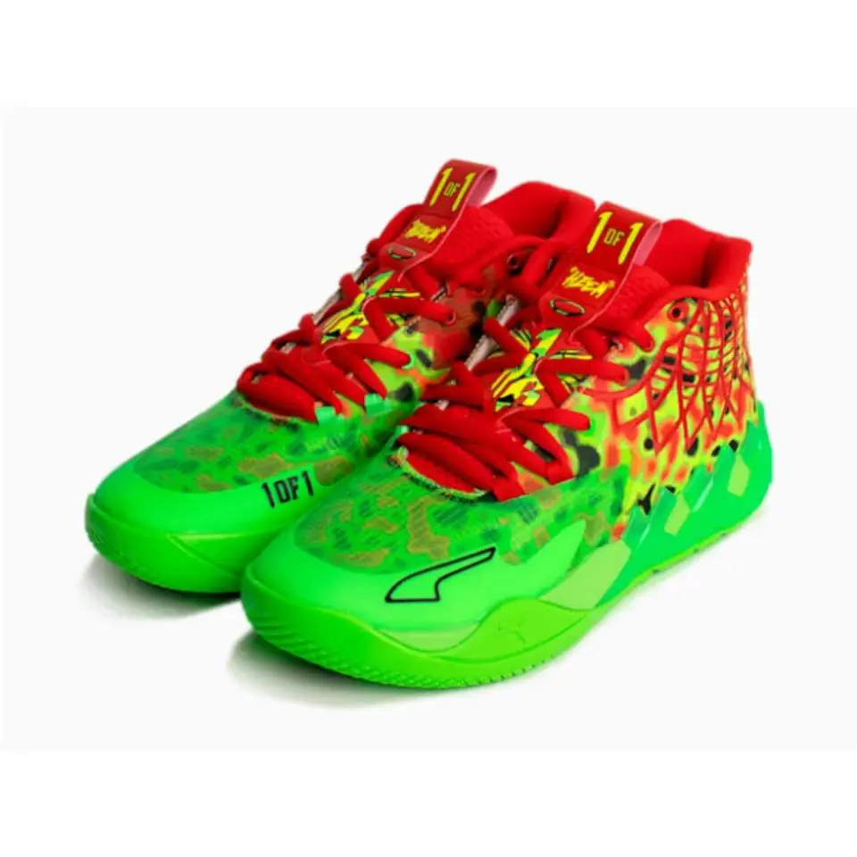 Puma shoes - PUMA MB 01 - 310508-01 - FLURO GREEN PES PUMA RED 1