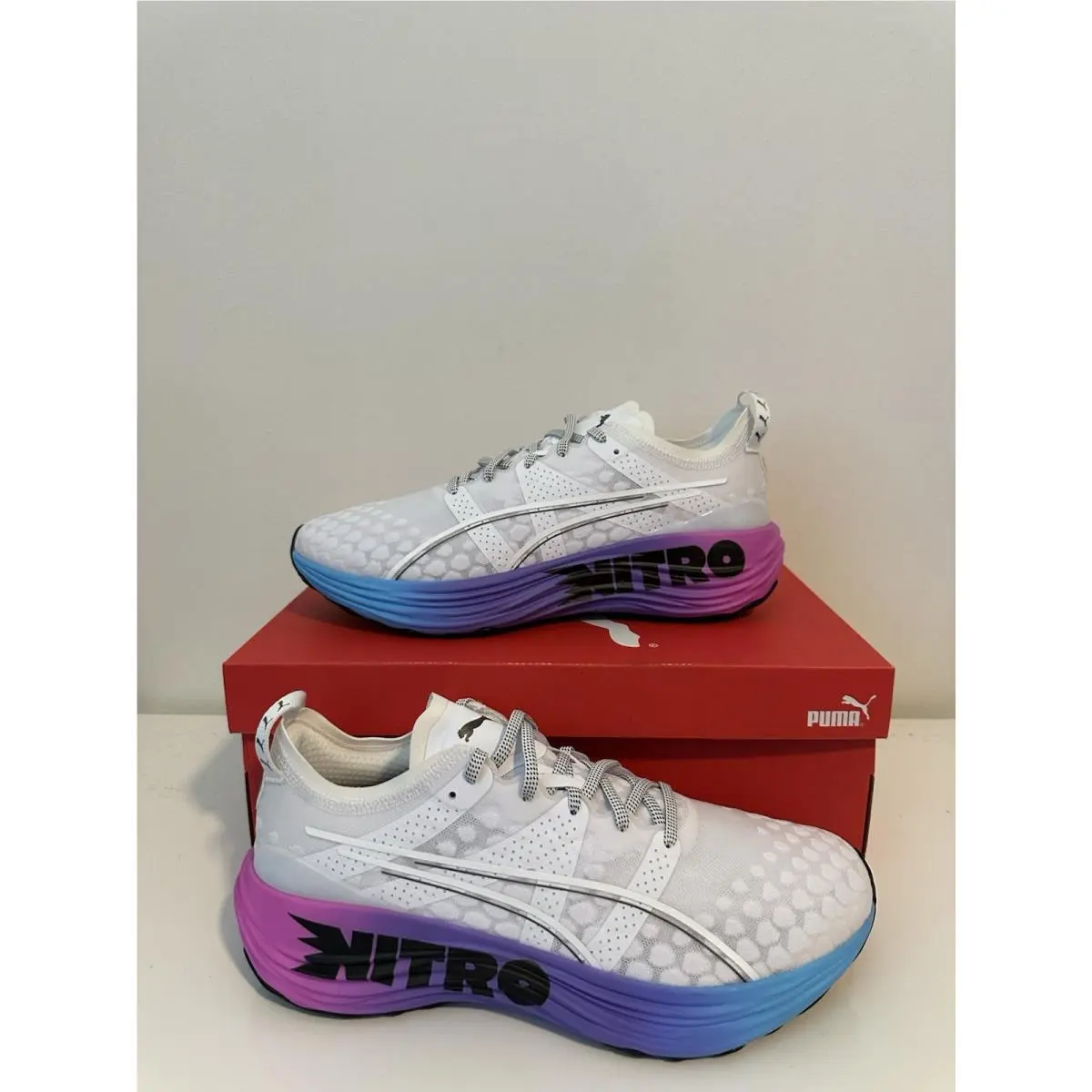 Size 10.5 Puma Foreverrun Nitro Sunset 380007-02 Mens Running Shoes