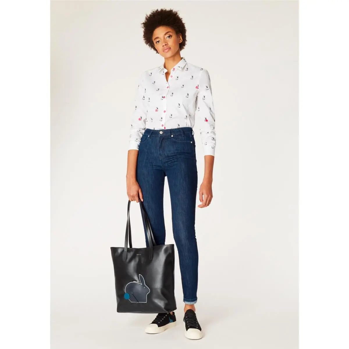 Paul Smith Fun Rabbit Leather Tote
