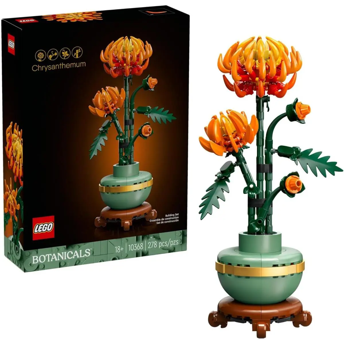 Lego Icons Orchid Artificial Plant Building Set with Flowers Home D Cor Gift f