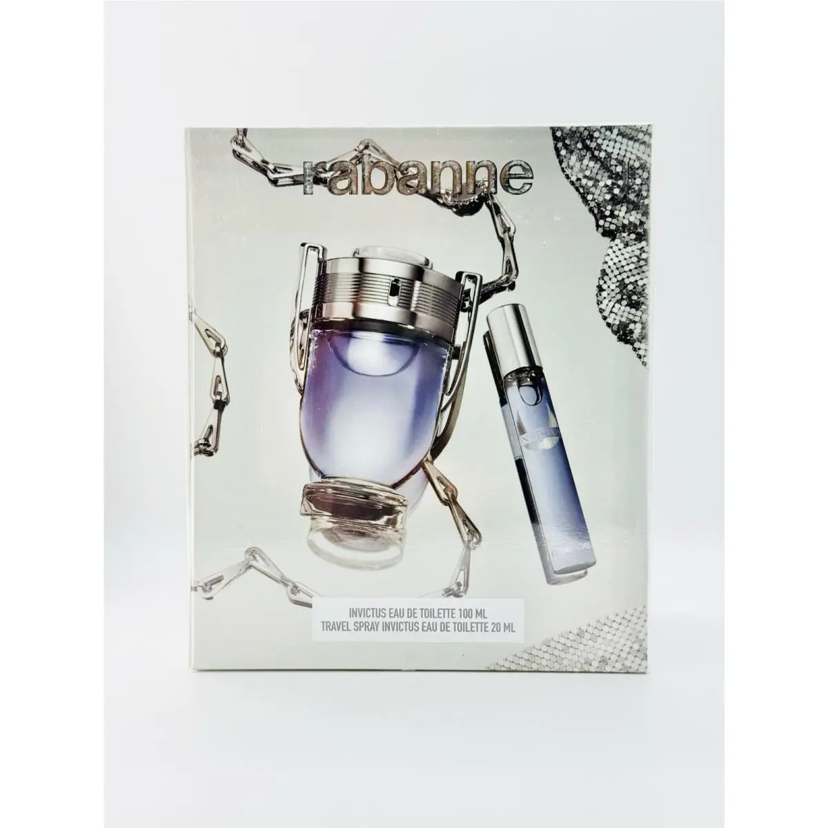 Invictus By Paco Rabanne 2pc Gift Set with 3.4oz +20ml Edt Spray Same As Shown