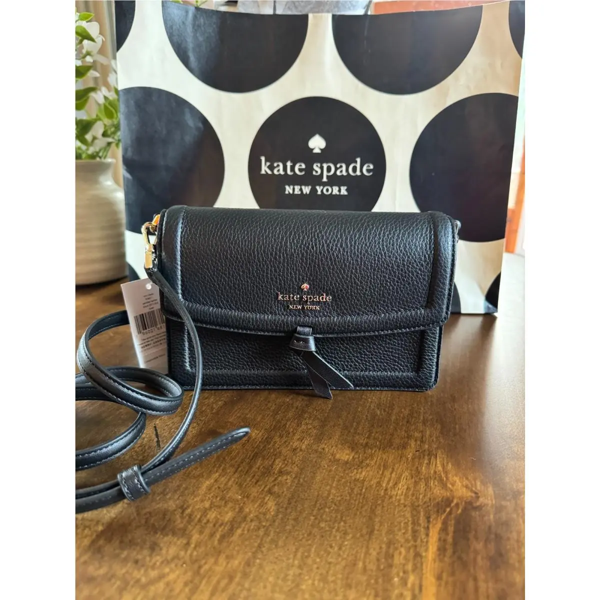 Kate Spade Knott Mini Flap Crossbody Bag Pebbled Leather Purse KM611