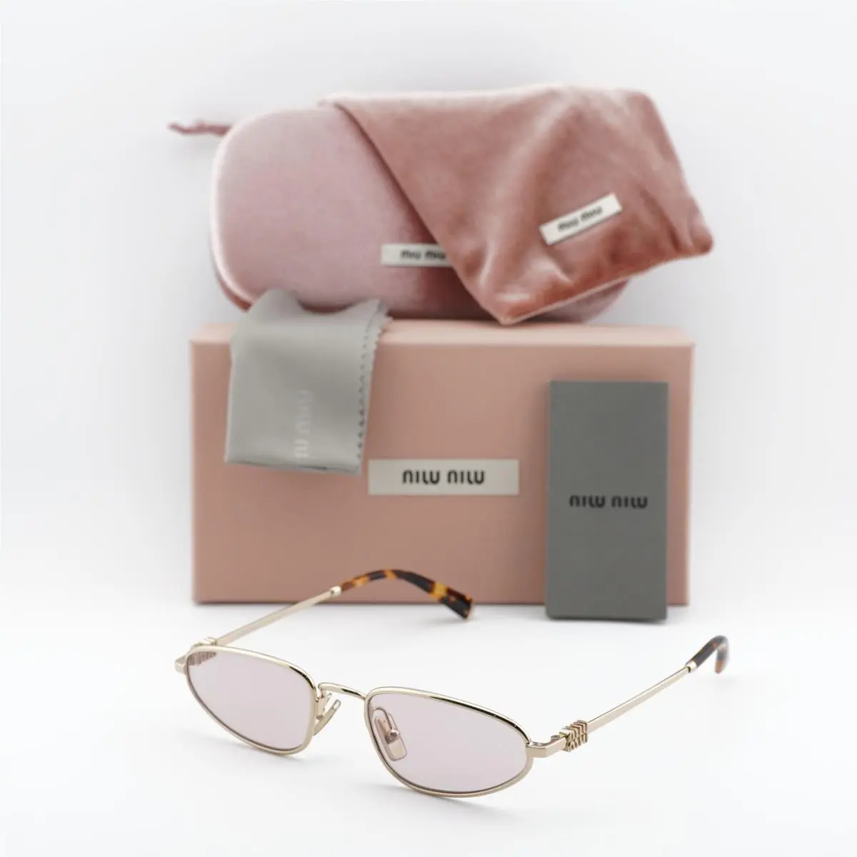 Miu Miu MUA52S ZVN4I0 Pale Gold/pink 52-19-140 Sunglasses