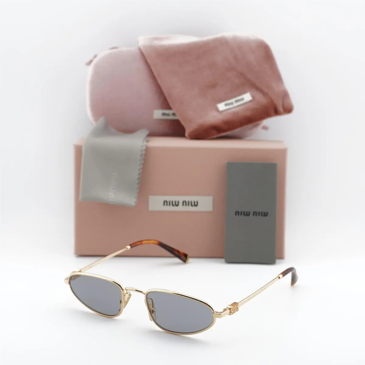 MUA52S 5AK40O Gold/grey 52-19-140 Sunglasses by Miu Miu