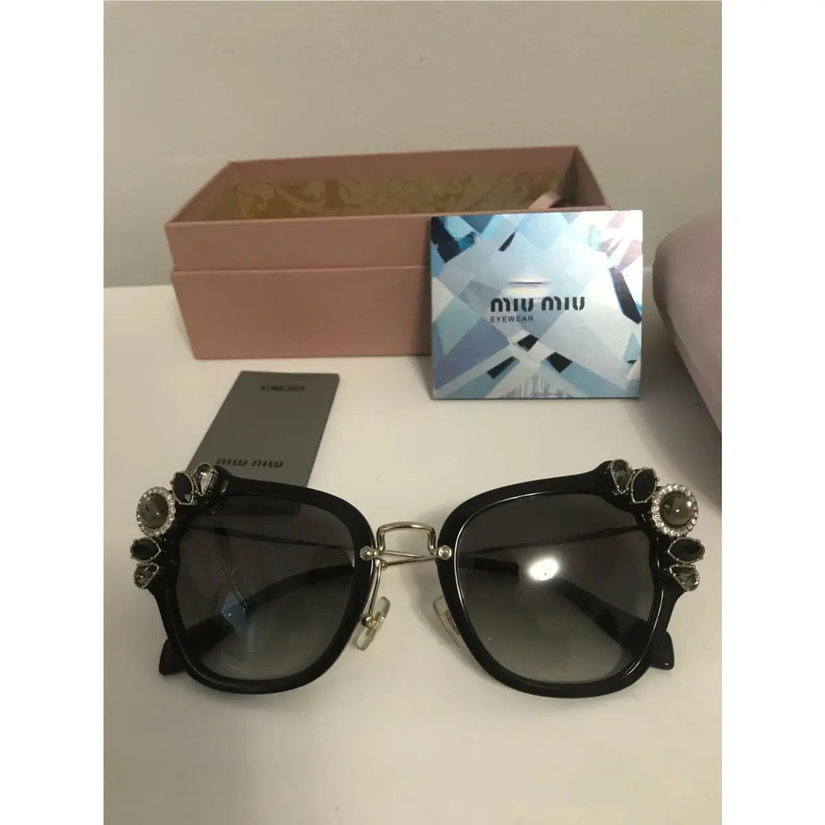 Miu Miu Sunglasses MU 03SS 1AB 0A7 Black/gold/brown Gradient Women