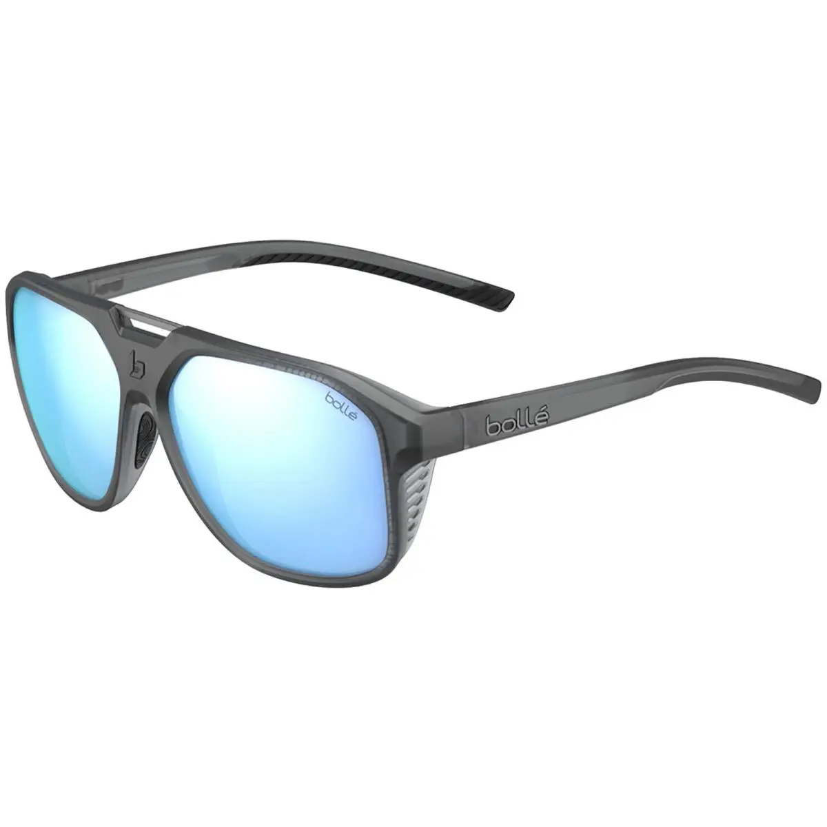 Arcadia Polarized Black Frost Pilot Sunglasses - BS037004 by Bolle