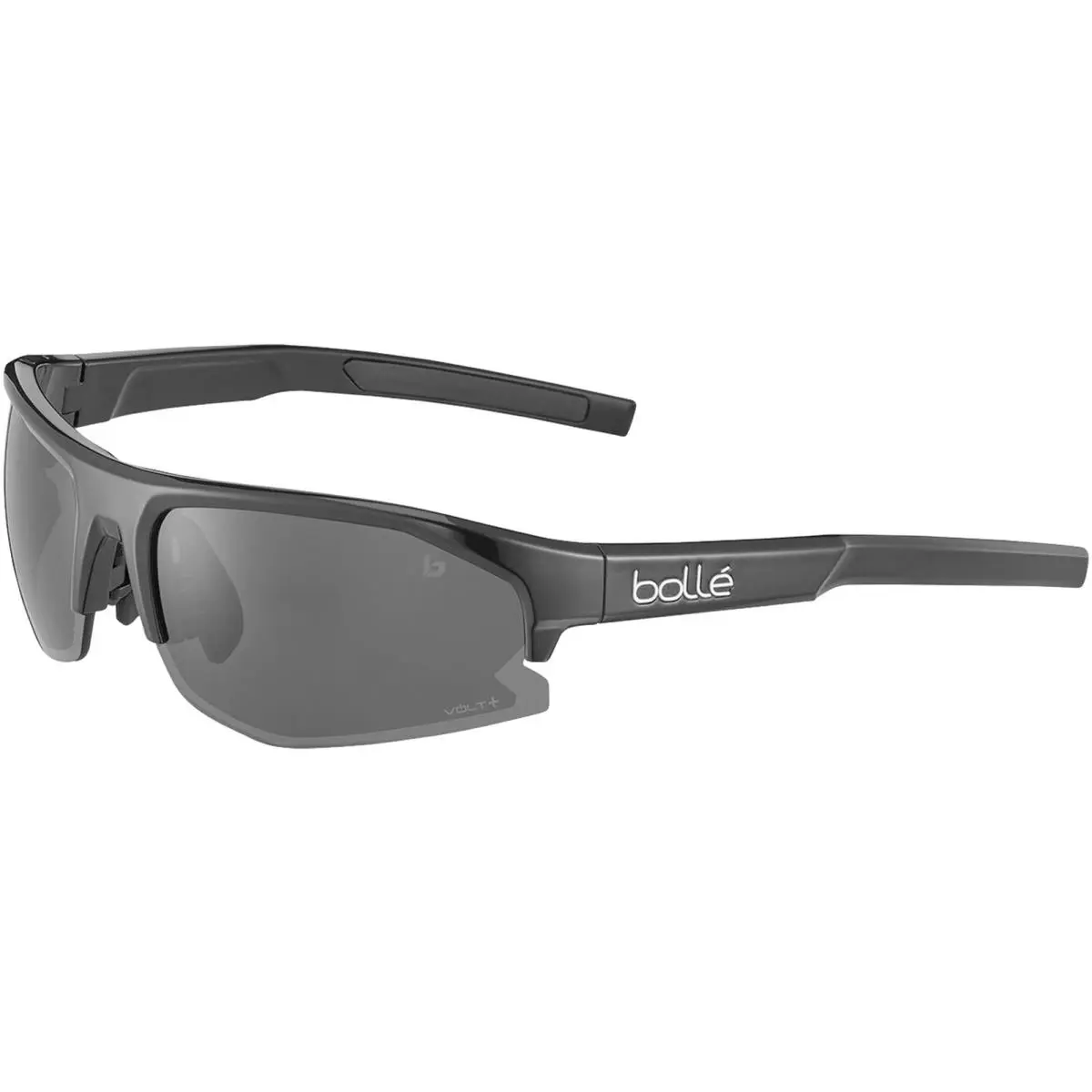 Bolle Bolt 2.0 S Black Shiny Semi-rimless Wrap Sunglasses - BS004003 - Taiwan
