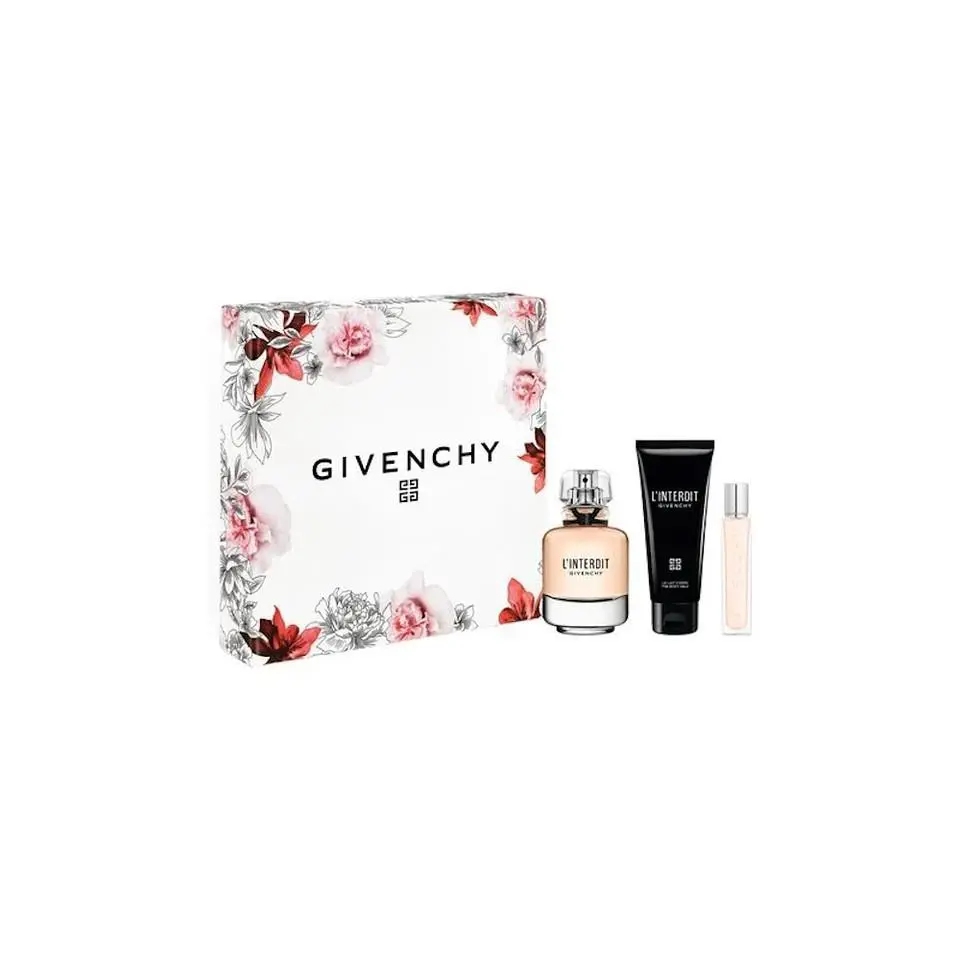 Givenchy L`interdit Eau de Parfum Body Cream Mascara 3Pcs Gift Set For Women