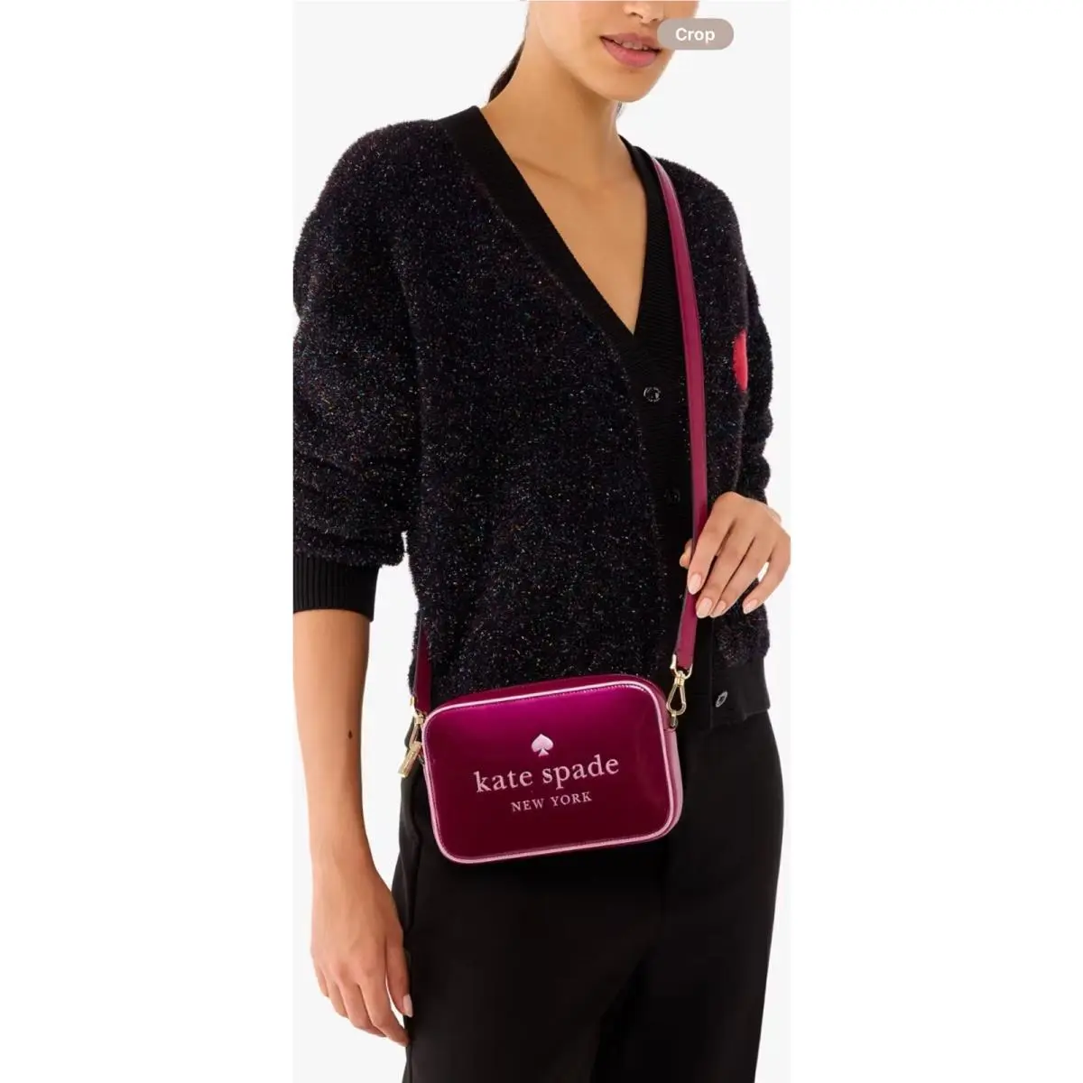Kate Spade Oh Snap Mini Raspberry Crossbody Bag.$289.00
