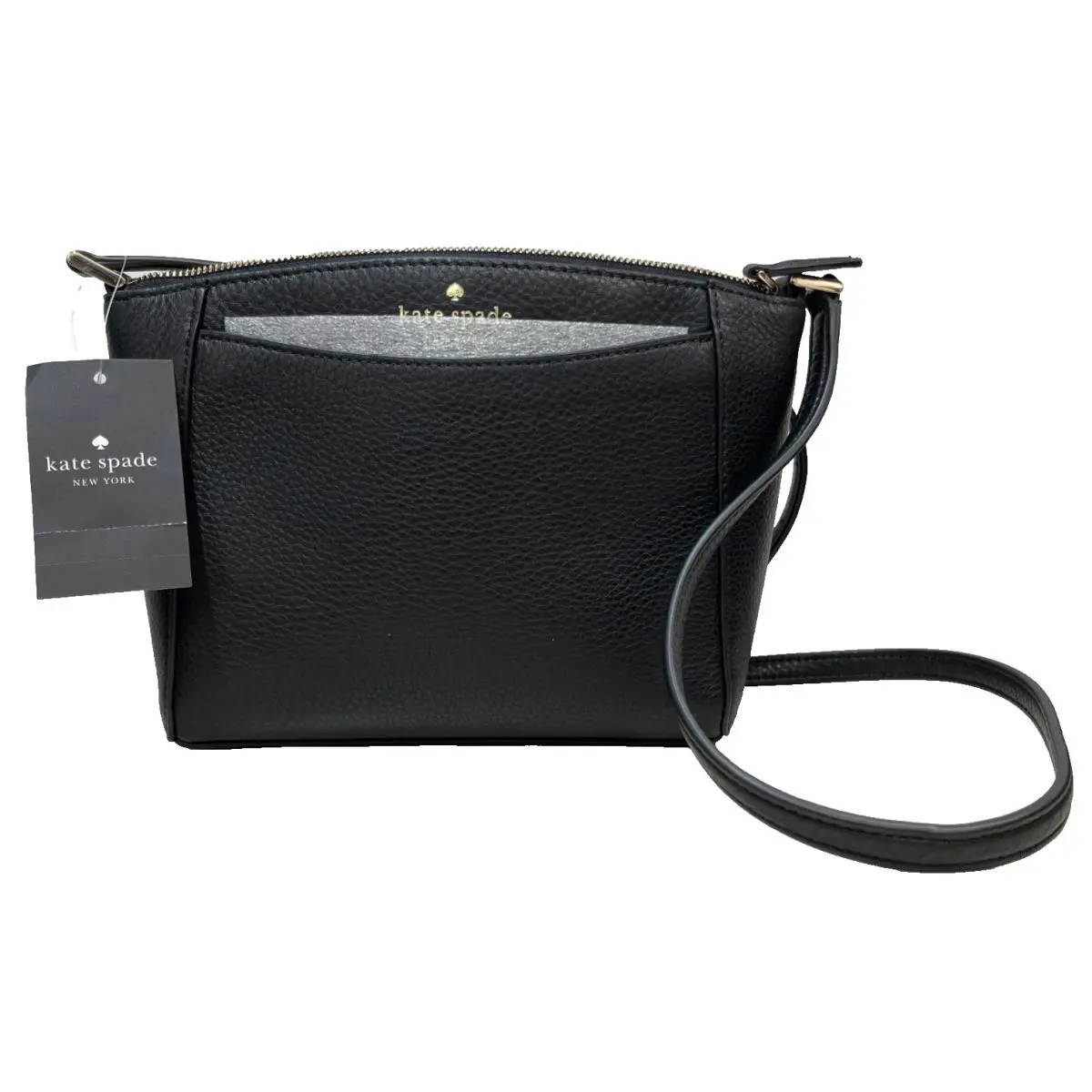 New  Monica Pebbled Leather Crossbody Black by Kate Spade