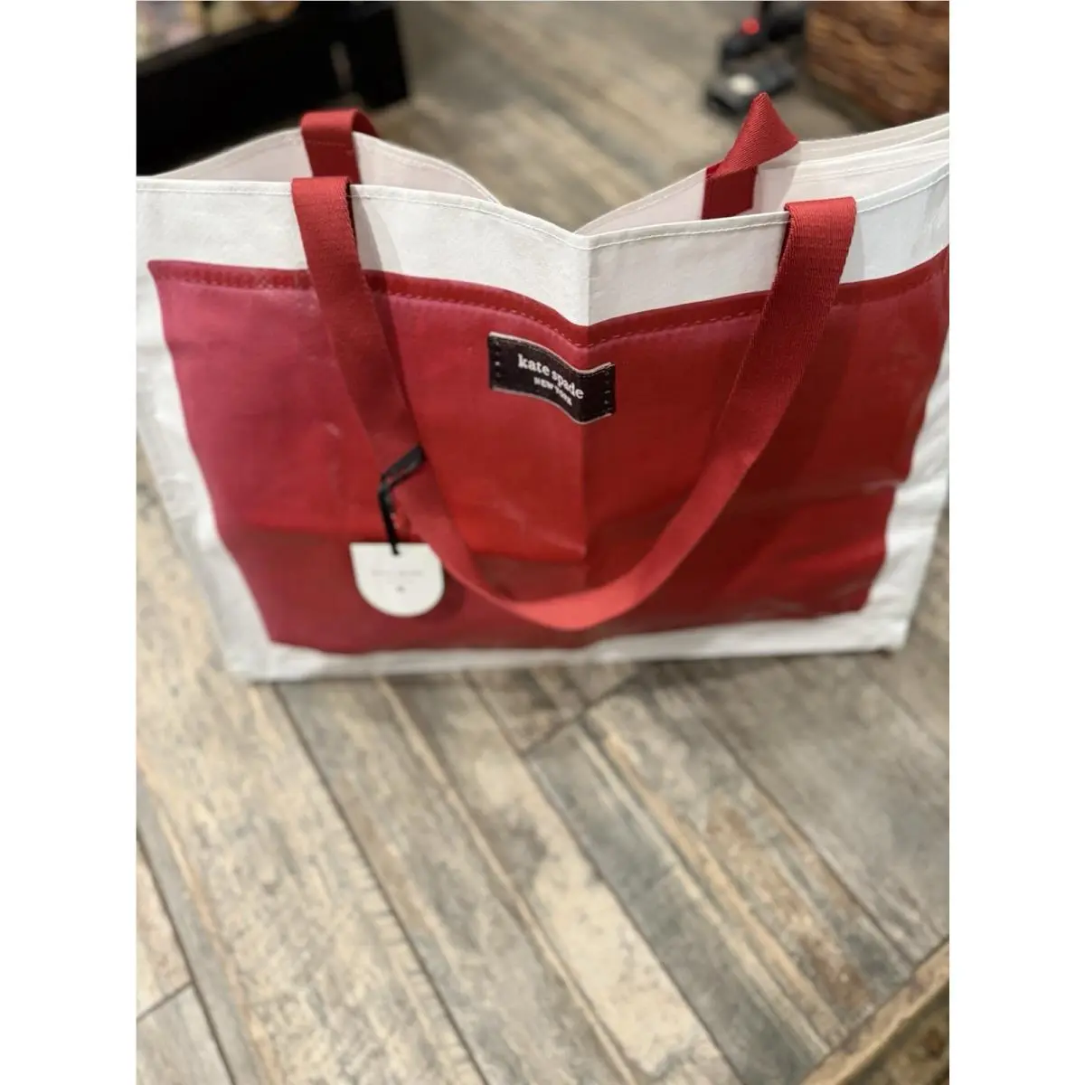 New Kate Spade New York X Target Red Market Tote Reusable Extra Large Tote