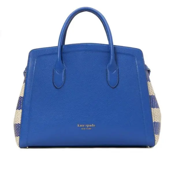 Kate Spade Knott Striped Large Satchel Classic Blue RT