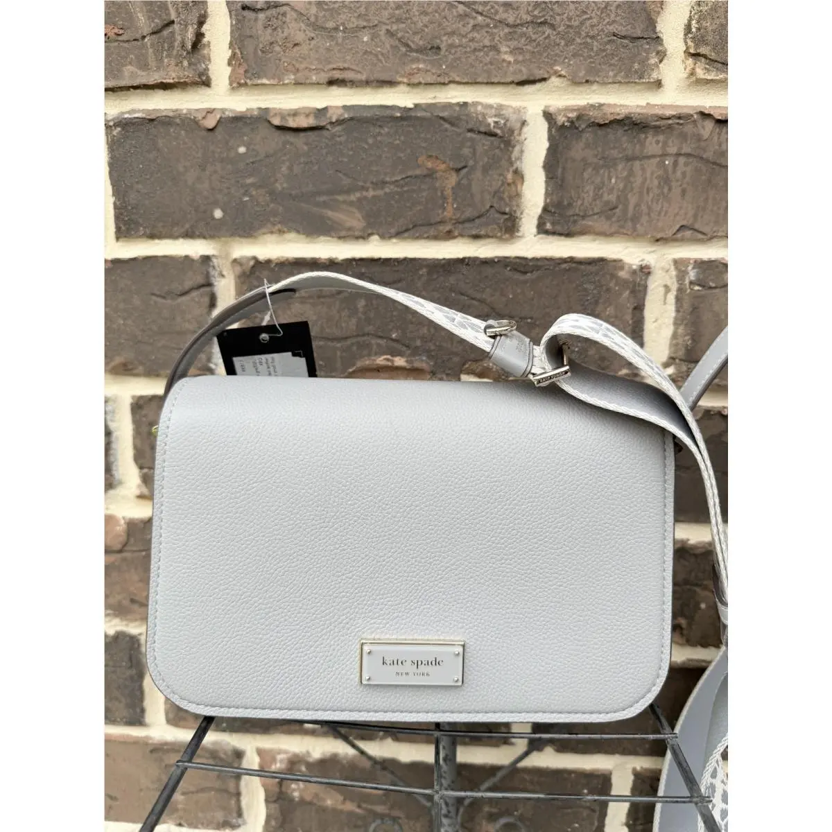 Kate Spade Liv Crossbody Bag Nimbus Grey Leather