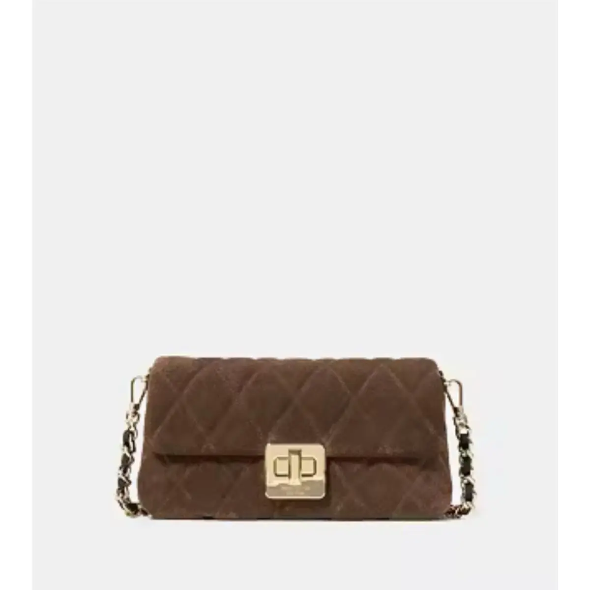 Carey Quilted Suede Mini Crossbody Bag In Hot Fudge by Kate Spade