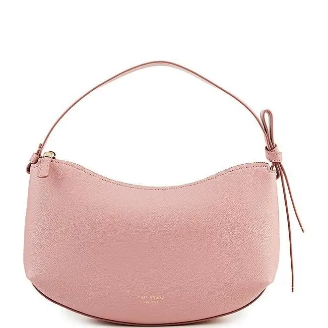 Kate Spade Loop Pebble Leather Zip Shoulder Bag:nwt Dusk Rose KM487