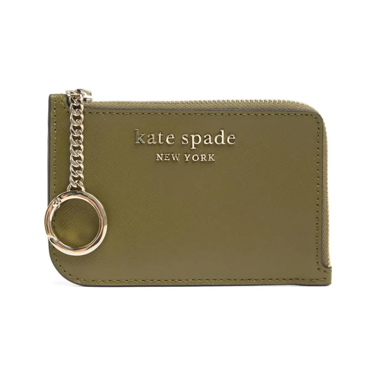 Kate Spade Medium Zip Card Holder – Dried Moss