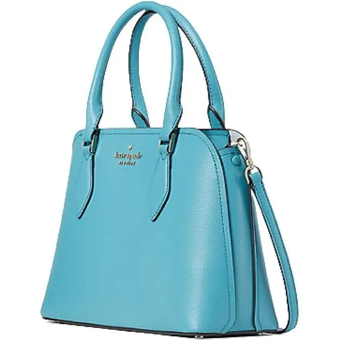 Kate Spade New York Darcy Small Satchel Bag Women`s Leather Handbag Stone Blue