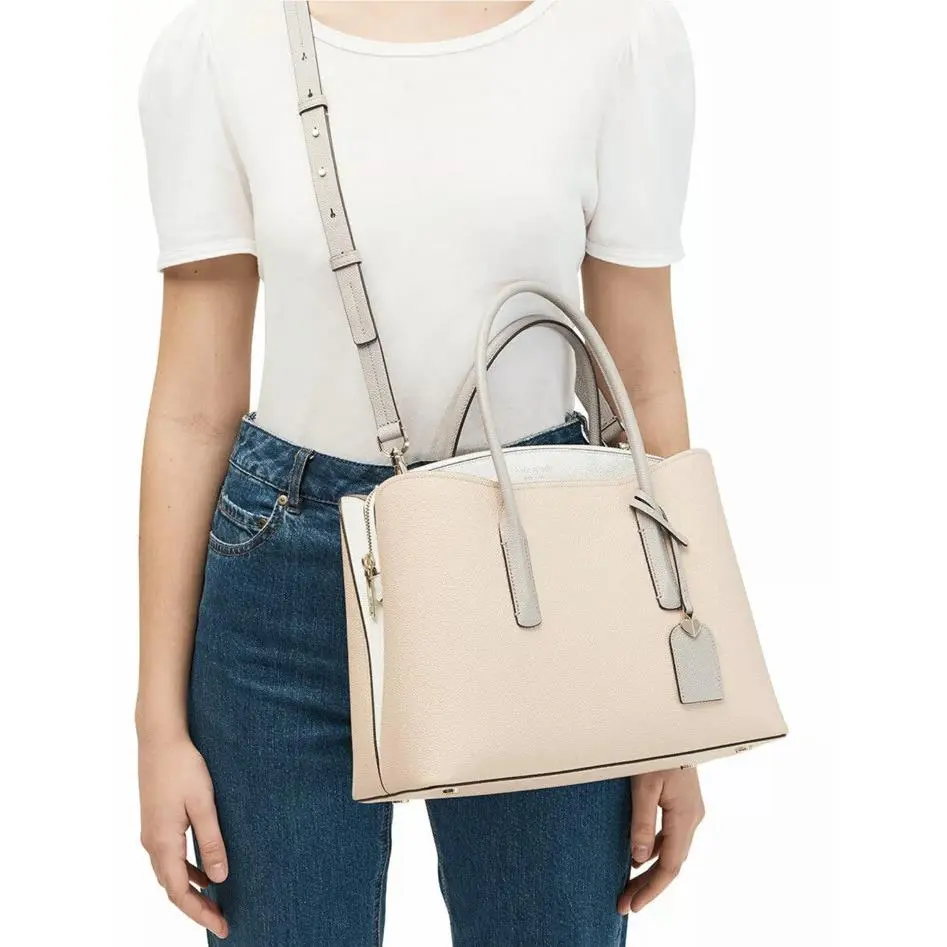 Kate Spade New York X3906 Large Margaux Pink Leather Satchel Purse