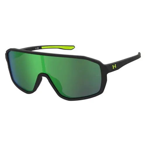 Under Armour UA Gameday JR Sunglasses Kids Black Yellow 99mm - Frame: Black Yellow, Lens: Green Multilayer