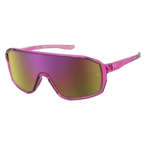 Under Armour UA Gameday JR Sunglasses Kids Crystal Pink 99mm - Frame: Crystal Pink, Lens: Pink Mirrored