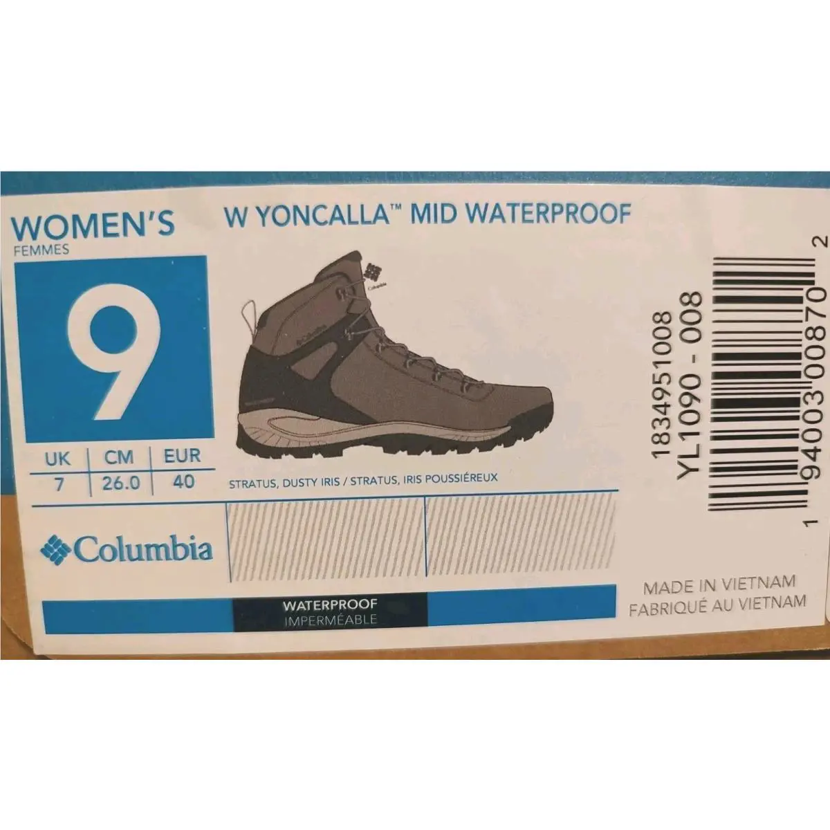 Columbia shoes - YL1090-008 - YL1090-008 - Gray (UPC: 194003008702) 3