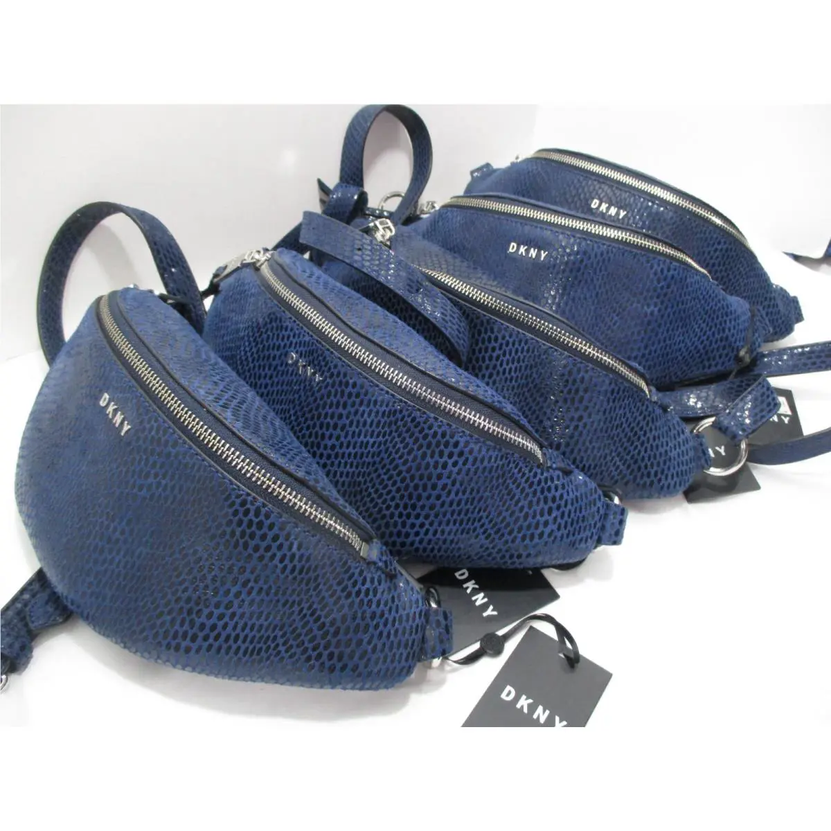 Wholesale Lot of 5 Designer Dkny Belt Bag Purse Fanny Pack Snakeskin Leather