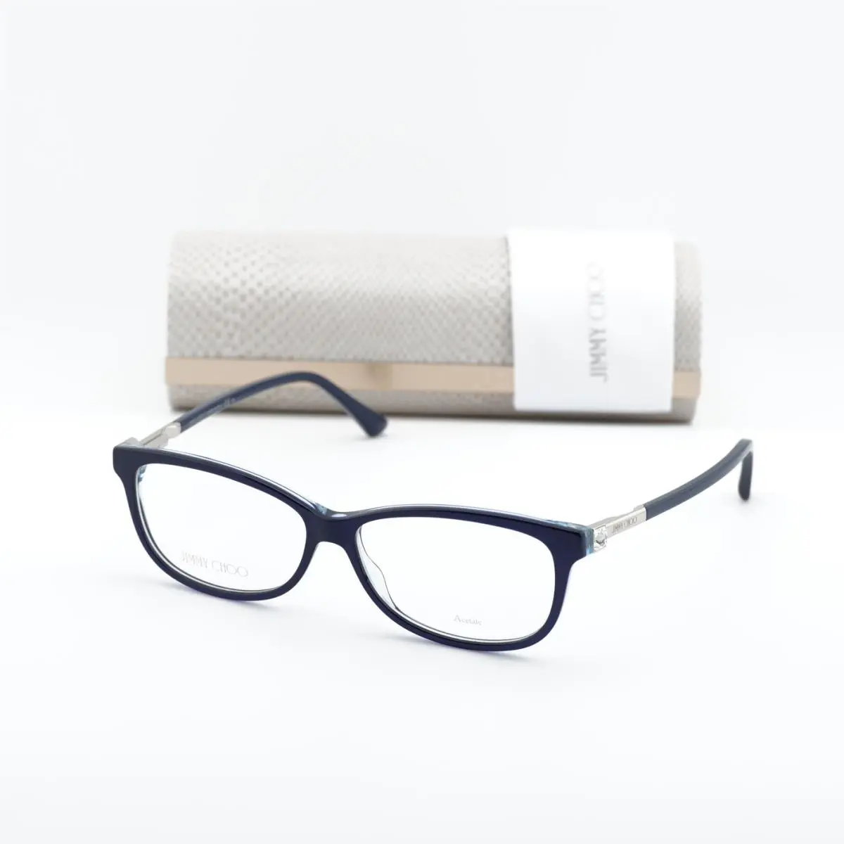 JC273 0JOO 00 Blue Glitter 53mm Eyeglasses by Jimmy Choo