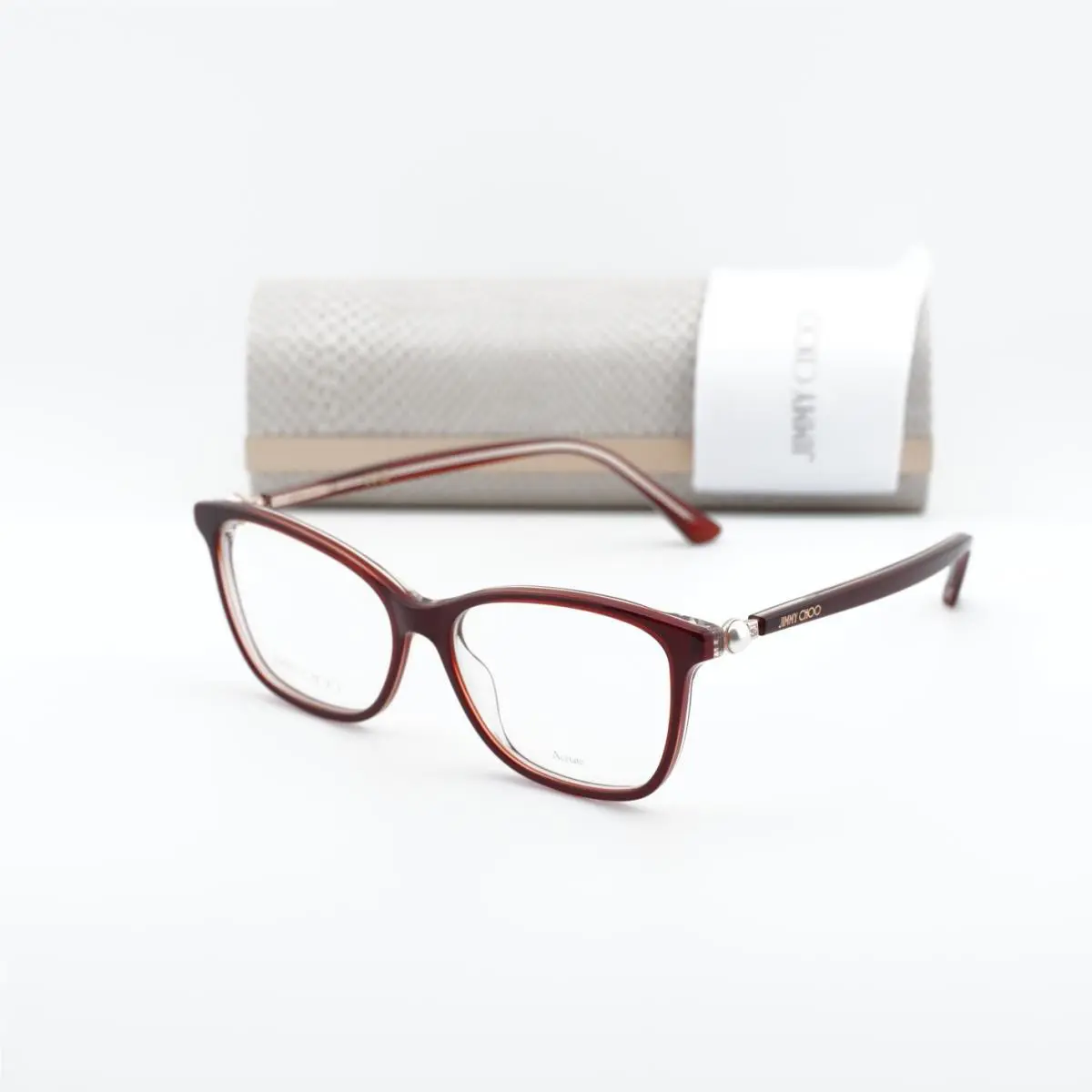 Jimmy Choo JC377 0MWU 00 Burgundy 53mm Eyeglasses