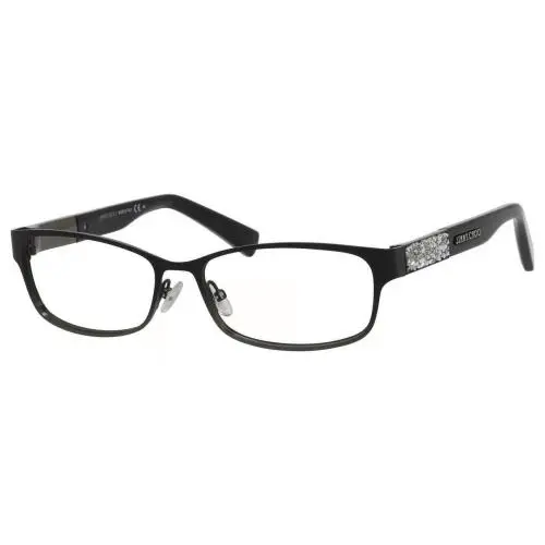 Jimmy Choo Rectangle Woman Eyeglasses JC124 0KI8 54mm Matte Black
