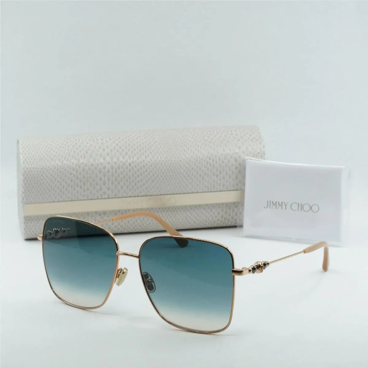 Jimmy Choo Hester/s 0BKU I4 Gold Nude/blue Gradient 59-15-145 Sunglasses