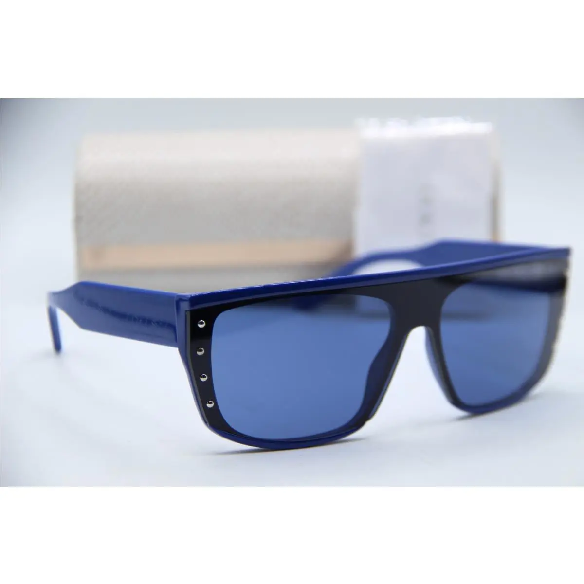 Jimmy Choo Rylan/s Pjpku Blue Silver Frames Sunglasses 140 MM