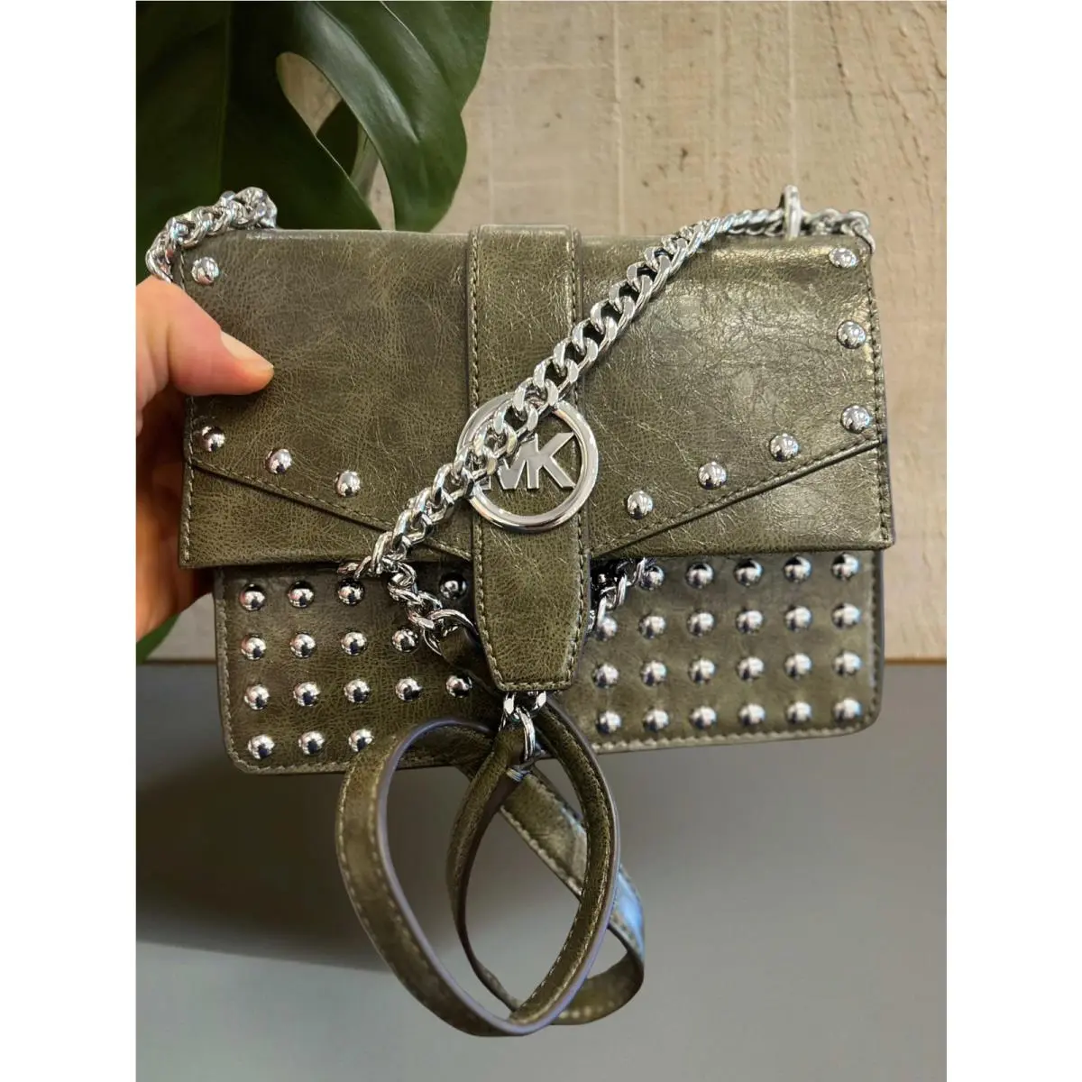 Michael Kors Greenwich Women Small Purse Handbag MK Crossbody Shoulder Flap Bag