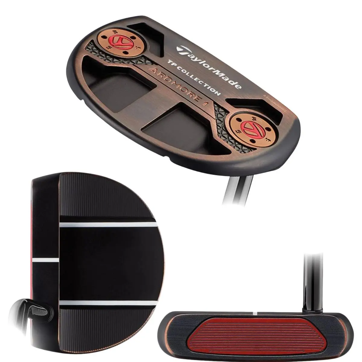 Taylormade TP Black Copper Collection Ardmore 1 Putter Single Bend 35 - Black