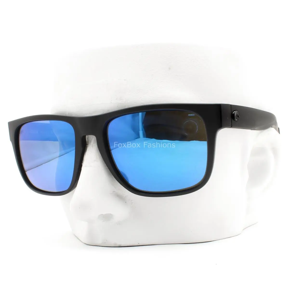 Costa Del Mar Spearo Sunglasses Matte Black Polarized Blue Glass 580G with Case