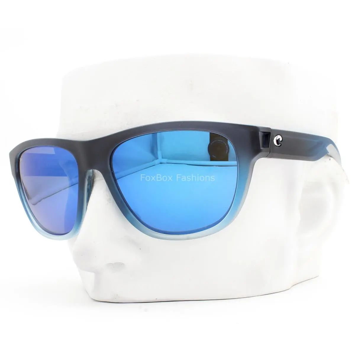 Costa Del Mar Bayside Sunglasses Matte Blue Fade Polarized Glass Lens with Case