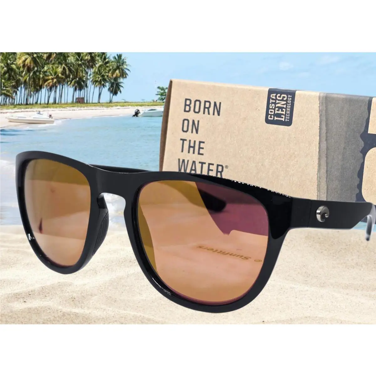 Costa Del Mar Black/gold Mirror Irie Polarized 580G Sunglasses
