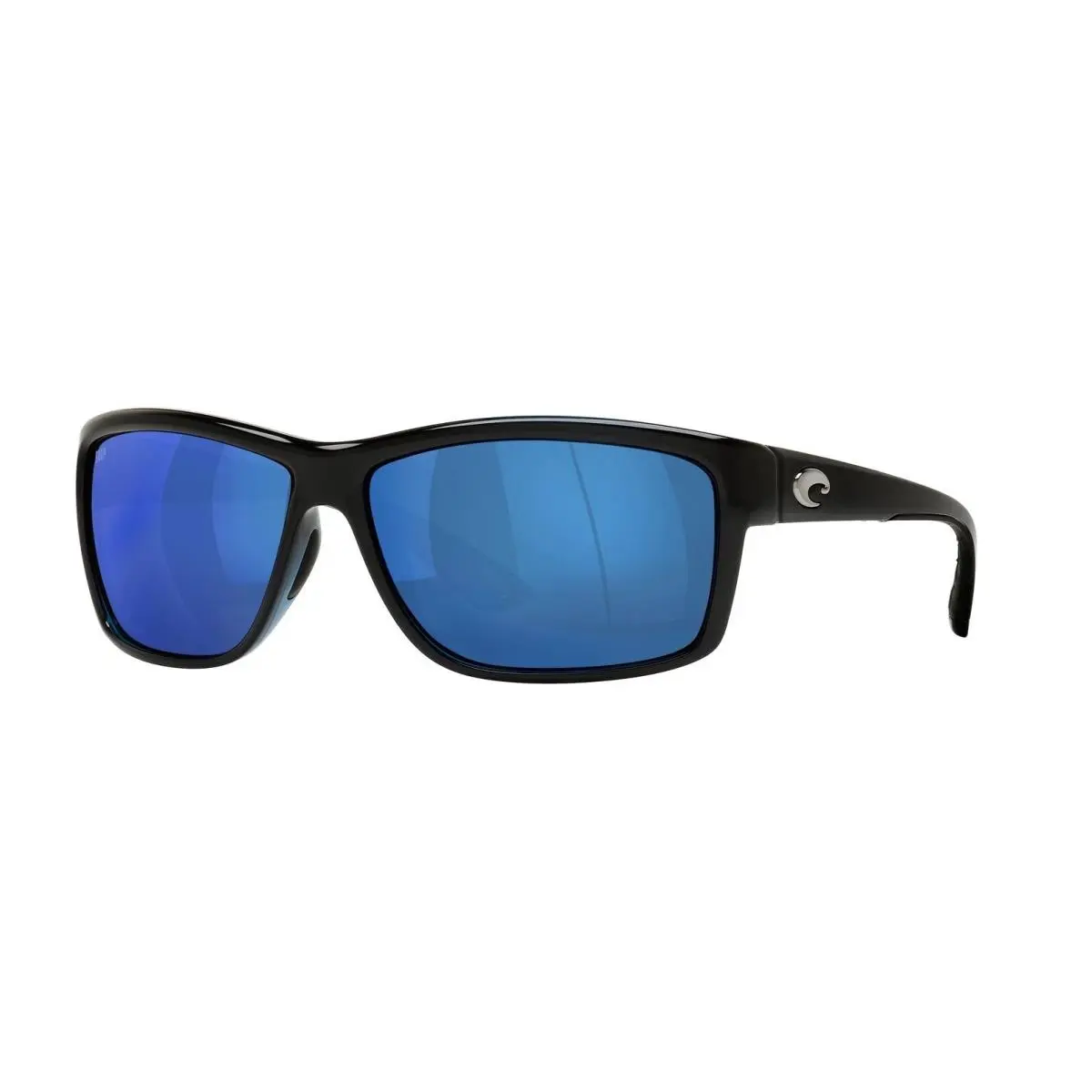 Costa Del Mar Mag Bay 1 Shiny Black w Polarized Blue Mirror 580P Nylon Lens Suns