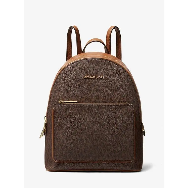 Adina Medium Brown Pvc Leather Convertible Backpack Bookbag by Michael Kors