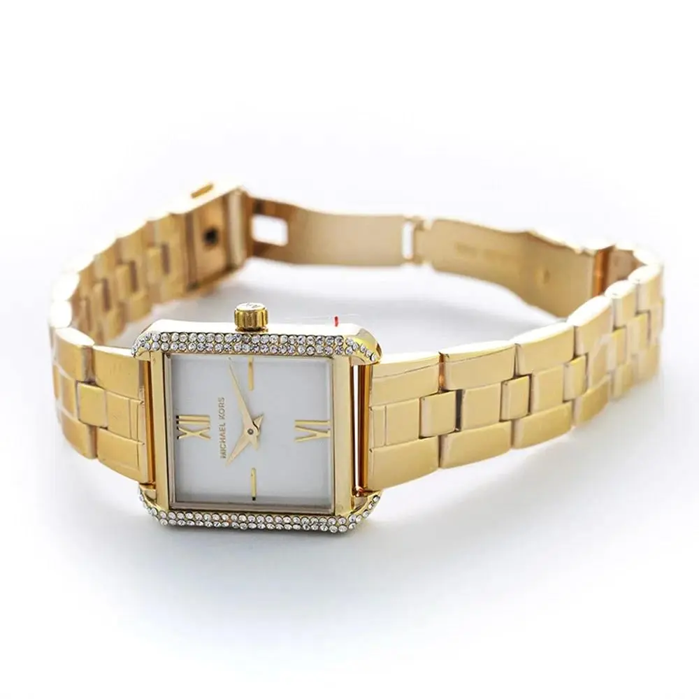 Lake Gold Tone Pave Crystals Bazel Bracelet Watch MK3949 by Michael Kors