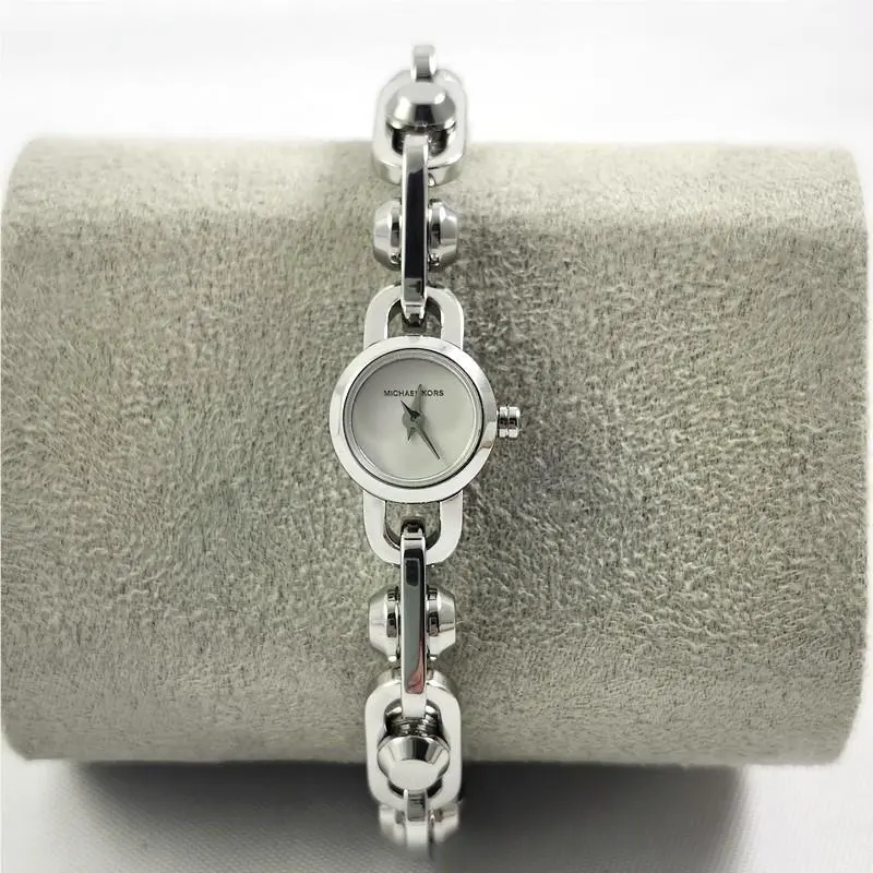 Mini Astor Link Silver Tone Bracelet Watch MK4872 + Box by Michael Kors
