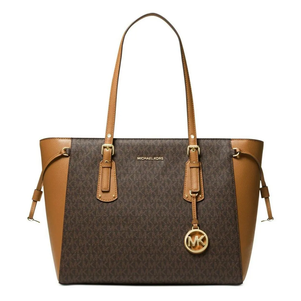 Kors Signature Voyager Multifunction Tote Brown