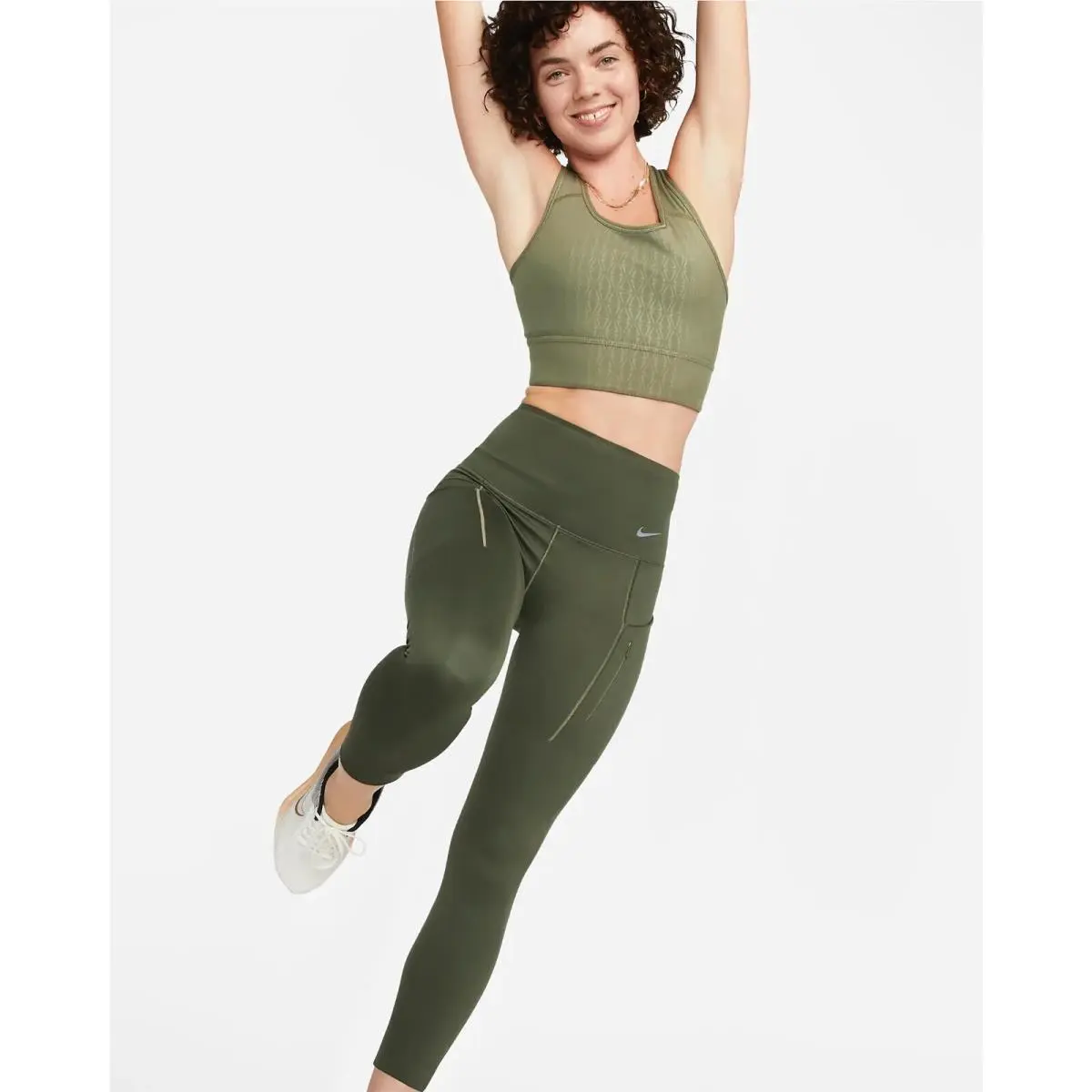 Nike clothing - Nike Go Firm Support - Firm Support - DQ5636 - Khaki /Silver -325 14