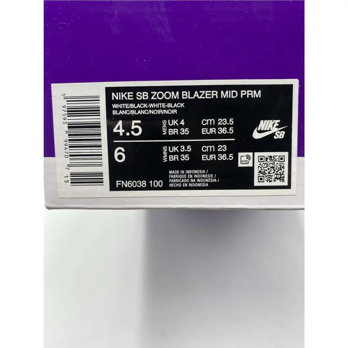 Nike shoes - Nike Blazer - Blazer - FN6038 100 - White/Black (UPC: 197593994707) 5