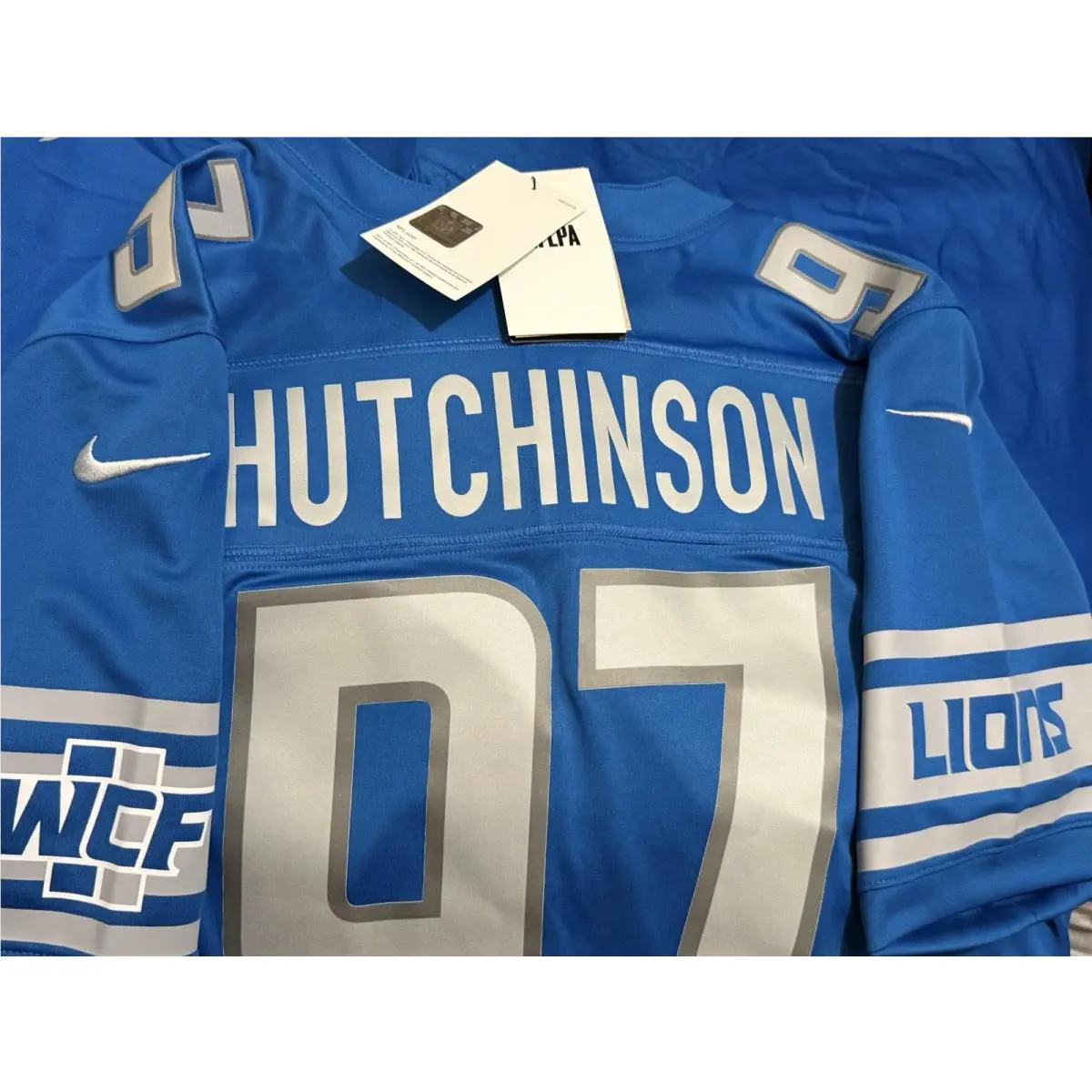 Nike clothing - DETROIT LIONS MENS BLUE VAPOR F.U.S.E. LIMITED FOOTBALL JERSEY - 31NM-9SF - Blue 8