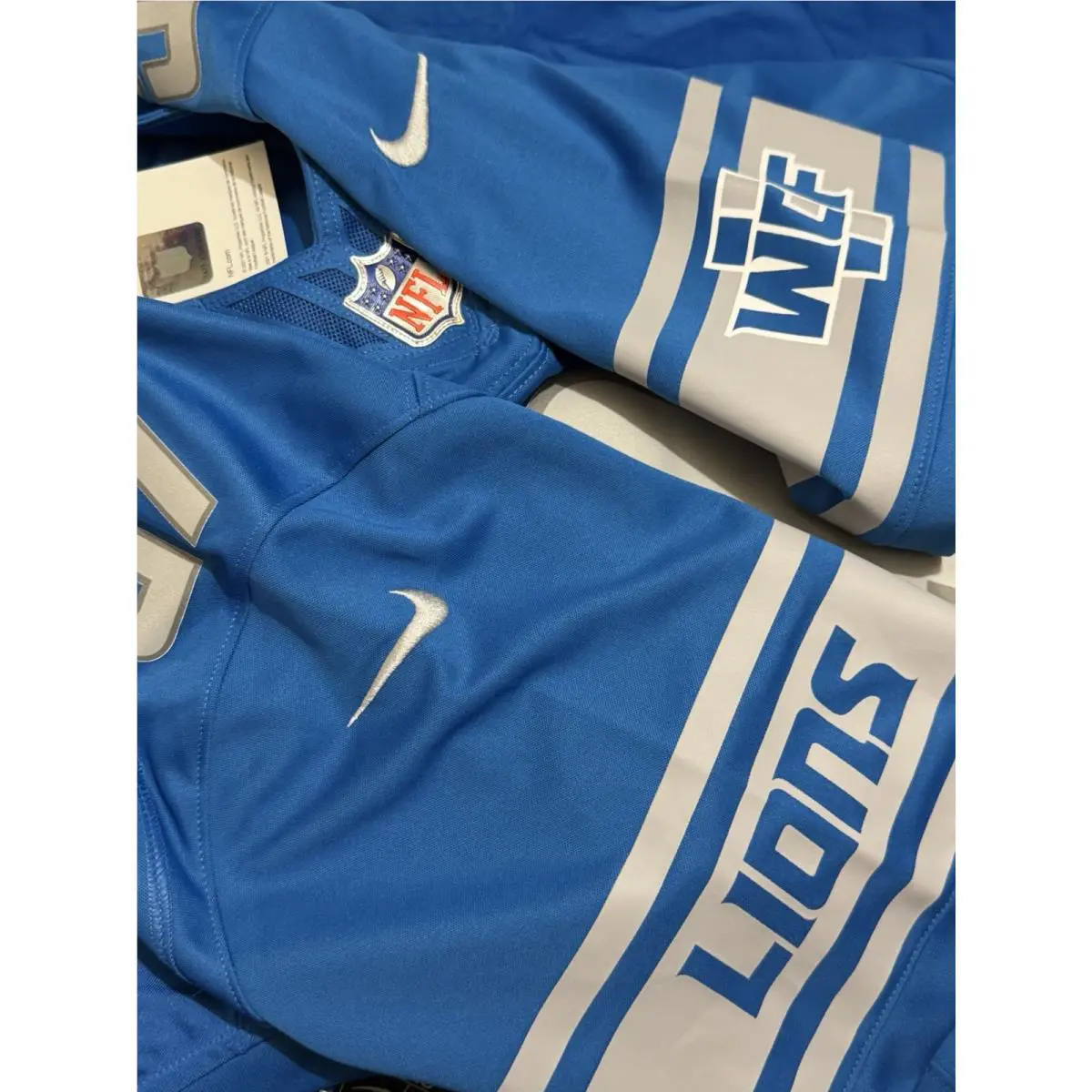 Nike clothing - DETROIT LIONS MENS BLUE VAPOR F.U.S.E. LIMITED FOOTBALL JERSEY - 31NM-9SF - Blue 6