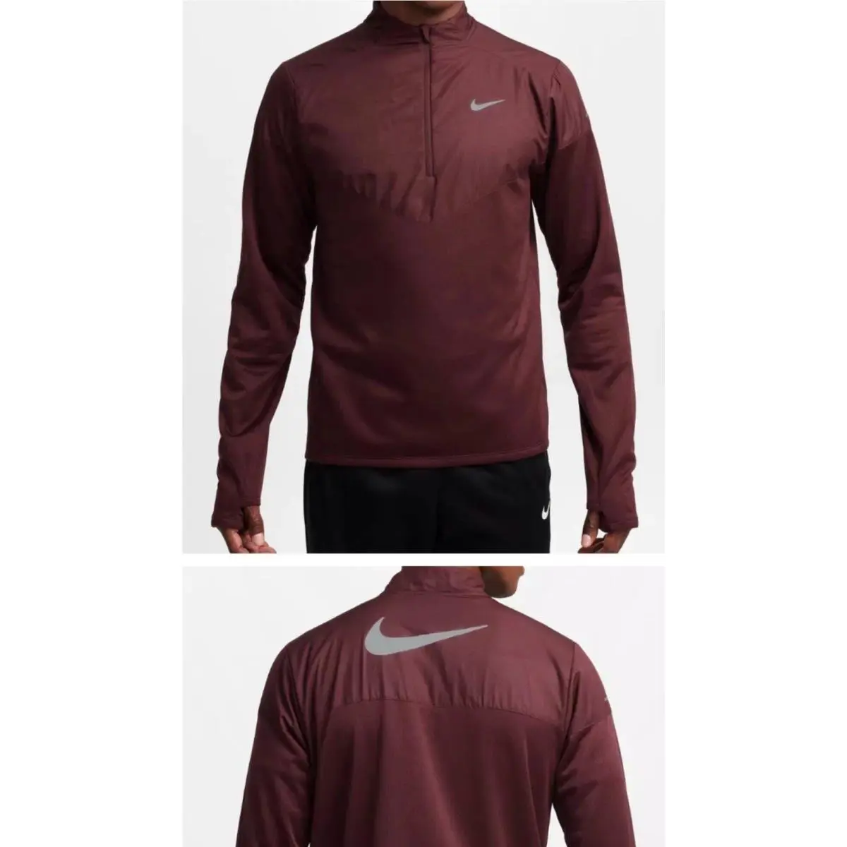 Nike clothing - Nike Sphere Element Therma-FIT Running Top - FZ1115-652 - Burgundy 0