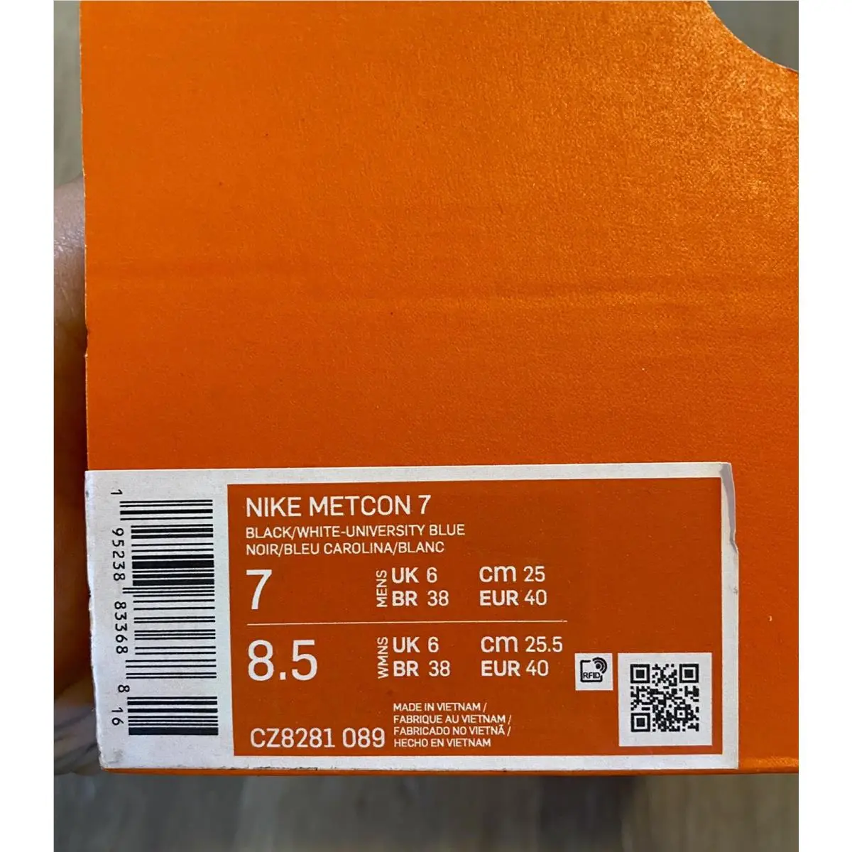 Nike shoes - Nike Metcon 7 - Metcon - CZ8281-089 - University Blue-Black-White (UPC: 195238833718) 10