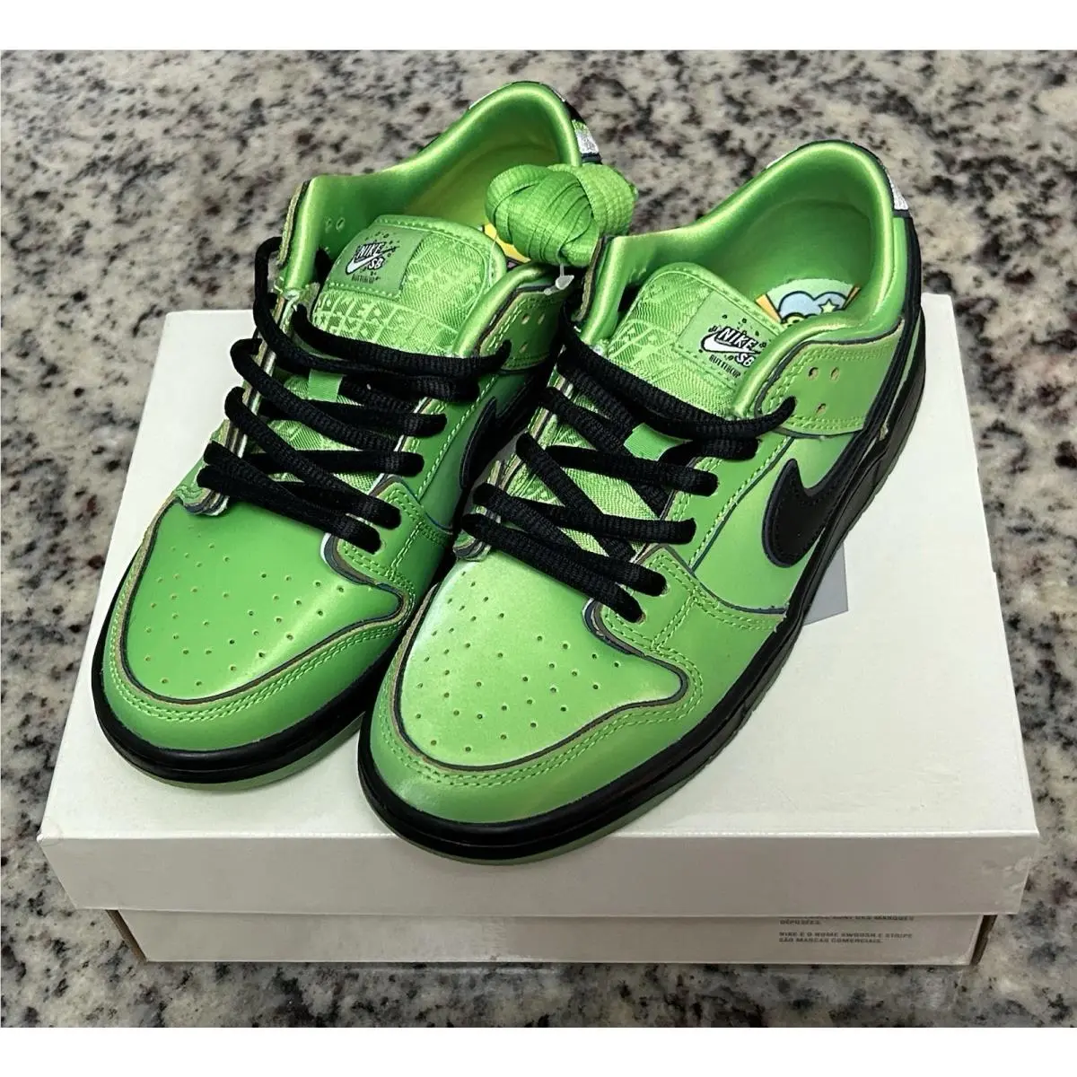 Size 3Y Nike SB Dunk Low Pro QS PS x The Powerpuff Girls Buttercup Deadstock